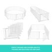 10 Panel Wooden Playpen Kids Baby Toddler Fence Play Yard-White