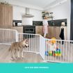 10 Panel Wooden Playpen Kids Baby Toddler Fence Play Yard-White