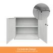 Lockable Metal Filing Cabinet Office Home Furniture File Storage with Adjustable Shelves-90CM