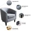 Luxdream Tub Accent Chair Fabric Single Sofa Lounge Couch Wood Armchair Living Room Ottoman Furniture