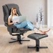 Luxdream Home Office Recliner Chair PU Leather Armchair Lounge Sofa Couch Ottoman Footrest