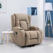 Electric Massage Chair Linen Fabric Recliner Sofa Lift Motor Armchair 8 Point Heating Seat