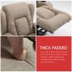 Electric Massage Chair Linen Fabric Recliner Sofa Lift Motor Armchair 8 Point Heating Seat