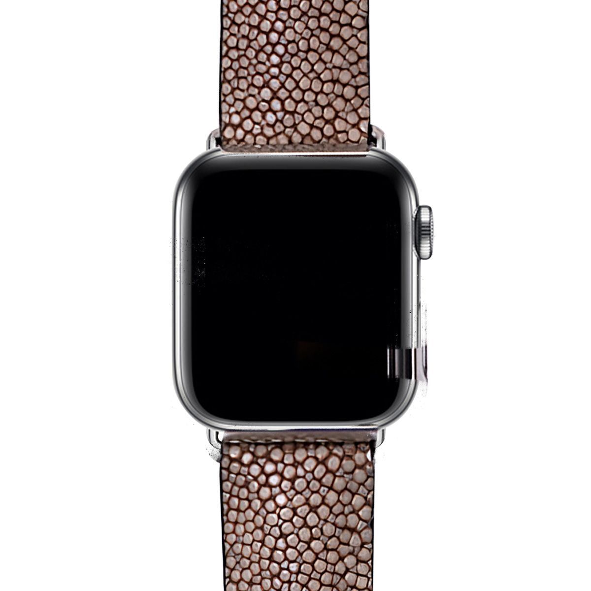 Waterproof Pearl Shell Manta Ray Leather Apple Watch Band 38mm 40mm 42mm 44mm Compatible