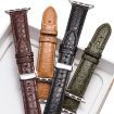 Top Grade Alligator Skin Apple Watch iWatch Band 38mm 40mm 42mm 44mm Compatible