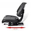 vidaXL Tractor Seat with Backrest Black