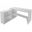 Corner Desk 4 Shelves White