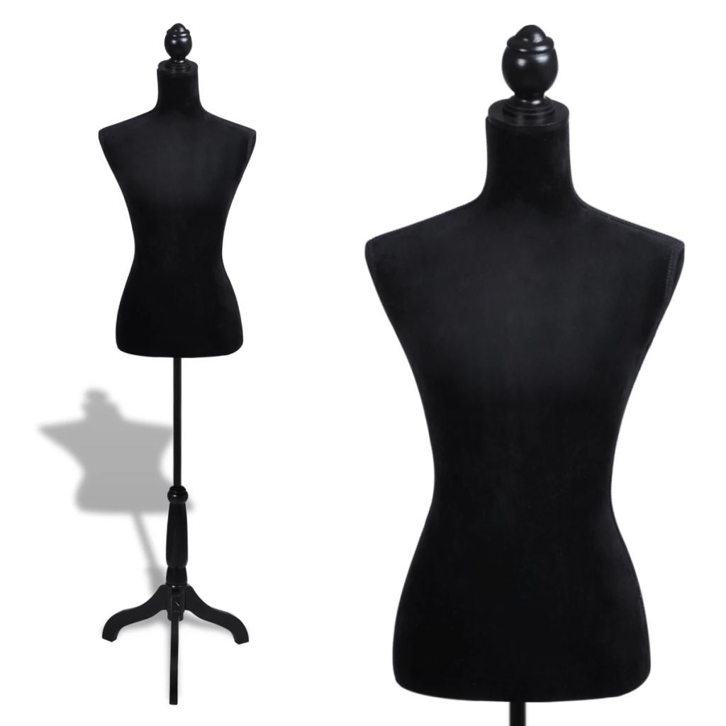 Ladies Bust Display Black Female Mannequin Female Dress Form