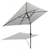 Parasol 200 x 300 cm Sand White Rectangular