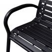 vidaXL Garden Bench 125 cm Steel and WPC Black