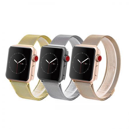 Fine Stainless Steel Mesh Apple Watch iWatch Band 38mm 40mm 42mm 44mm Compatible