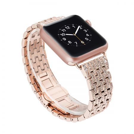 Linked Stainless Steel Apple Watch iWatch Band 38mm 40mm 42mm 44mm Compatible