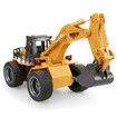 Remote Control Excavator Digger w/ Light Flexible Arm Mini Model Toy for Kids