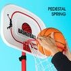 1.6m-2.4m Large Kids Portable Basketball Hoop Stand System Set Adjustable Height Net Ring Ball