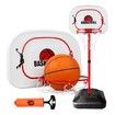 1.6m-2.4m Large Kids Portable Basketball Hoop Stand System Set Adjustable Height Net Ring Ball