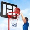 1.6m-2m Kids Portable Basketball Hoop Stand System w/Adjustable Height Net Ring Ball