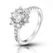 Sterling Silver Zulastone Snowflake Engagement Ring
