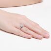 Sterling Silver Zulastone Snowflake Engagement Ring