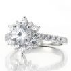 Sterling Silver Zulastone Snowflake Engagement Ring