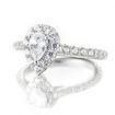 Pear Shaped Sterling Silver 925 Zulastone Halo Engagement Ring