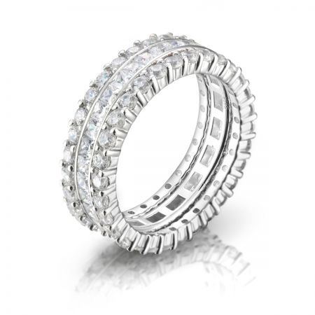 3-Piece Triple Ring Sterling Silver Ring Set