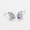 Christmas Snowflake Cubic Swarovski Crystal Post Earrings S925 Sterling Silver