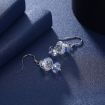 Mushroom Shaped Austrian Crystal Dangle Earrings S925 Sterling Silver