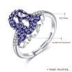 Swarovski Element Crystal Ghost Shape Ring Sterling Silver 925 Girl Woman Band