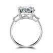 Square Princess Cut Solitaire Zulastone Engagement Ring in 925 Sterling Silver