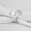 Square Princess Cut Solitaire Zulastone Engagement Ring in 925 Sterling Silver