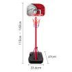 1.1m/1.6m Kids Portable Basketball Hoop Stand System w/Adjustable Height