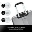 3 Pcs Travel Luggage Set Suitcase Metal Grey Hard Shell Case Lightweight Spinner w/TSA Lock