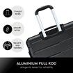 3 Pcs ABS Luggage Suitcase Set Hard Shell Case Black w/TSA Lock