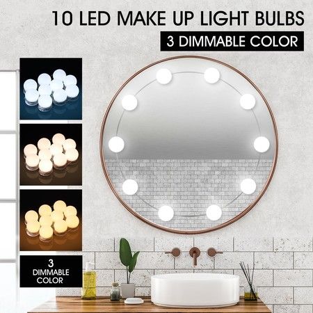 Vanity Mirror Led Light Bulbs 3 Colours, How To Change Light Bulb In Vanity Mirror