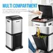 34L Two Layer Press Top Dustbin Kitchen Waste Pedal Bin Garbage Trash Can