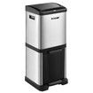 34L Two Layer Press Top Dustbin Kitchen Waste Pedal Bin Garbage Trash Can