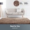 120x160cm Ultra Soft Shaggy Floor Rug Camel Fluffy Shag Carpet Anti-Slip Area Bedroom Mat