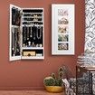 Wall Hanging Jewellery Cabinet Organizer w/ Photo Frames-White