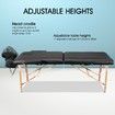 Adjustable 75cm Full Body Massage Bed Beauty Treatment Bed w/ Carrying Bag