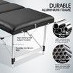 80cm Aluminium Massage Table Bed Therapy Equipment-Black 