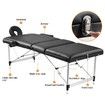 80cm Aluminium Massage Table Bed Therapy Equipment-Black 