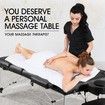 75cm Aluminium Massage Table Bed Therapy Equipment-Black 