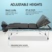 75cm Aluminium Massage Table Bed Therapy Equipment-Black 