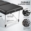 75cm Aluminium Massage Table Bed Therapy Equipment-Black 