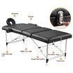 75cm Aluminium Massage Table Bed Therapy Equipment-Black 