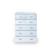 6 Chest of Drawers Tallboy Dresser Table High Gloss Storage Cabinet Bedroom Furniture - White