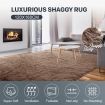 120x160cm Ultra Soft Shaggy Floor Rug Camel Fluffy Shag Carpet Anti-Slip Area Bedroom Mat