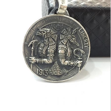 S925 silver coin pendant necklace