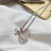 S925 silver coin pendant necklace