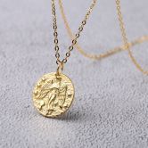 S925 silver coin pendant necklace